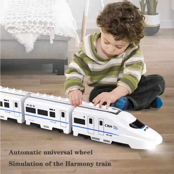 Electric Remote Control Car 4ch Rail Vehicle Model Toy Rc High Speed Radio Music Children Track Cars Toy with Light Sound - Image 4