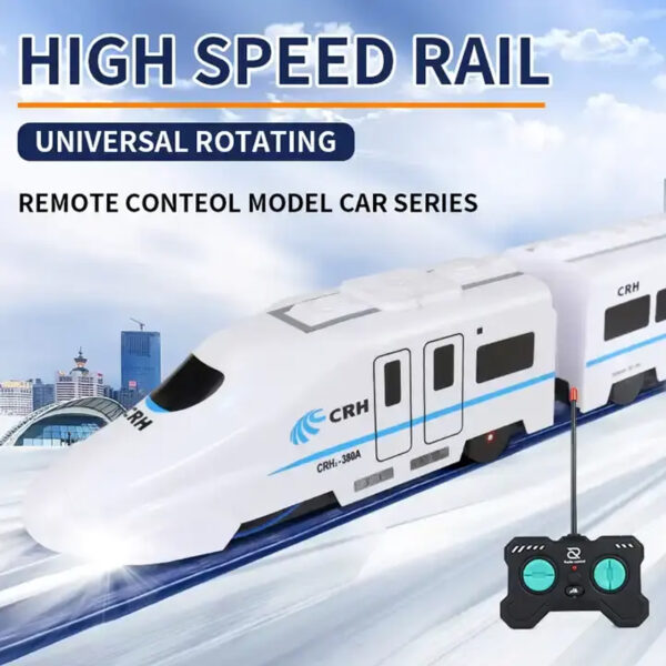 Electric Remote Control Car 4ch Rail Vehicle Model Toy Rc High Speed Radio Music Children Track Cars Toy with Light Sound - Image 6