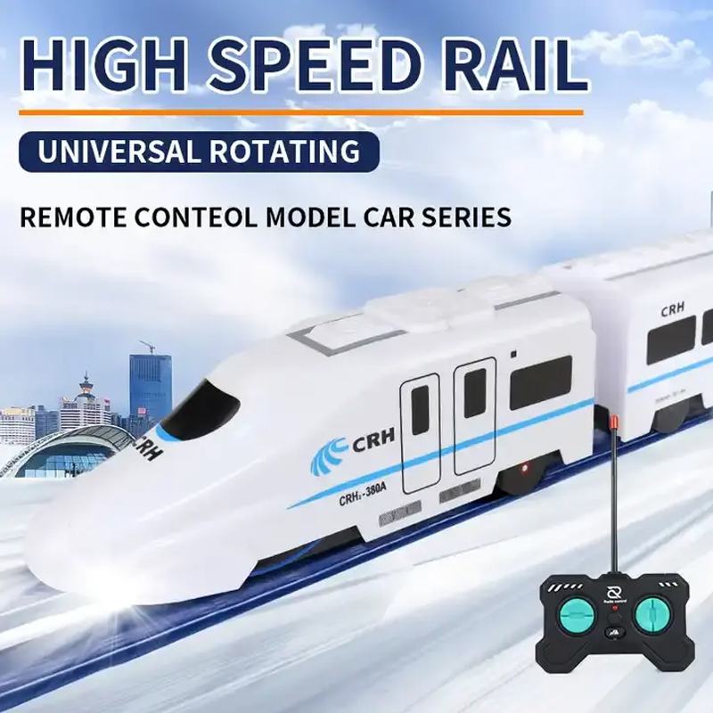 Electric Remote Control Car 4ch Rail Vehicle Model Toy Rc High Speed Radio Music Children Track Cars Toy with Light Sound - Image 5