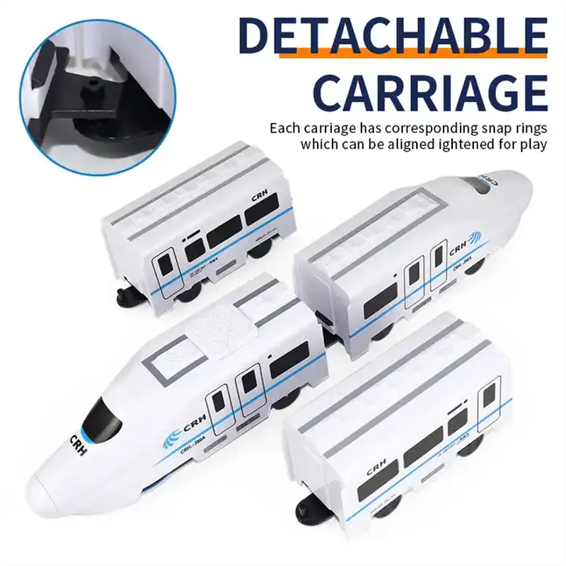 Electric Remote Control Car 4ch Rail Vehicle Model Toy Rc High Speed Radio Music Children Track Cars Toy with Light Sound - Image 7