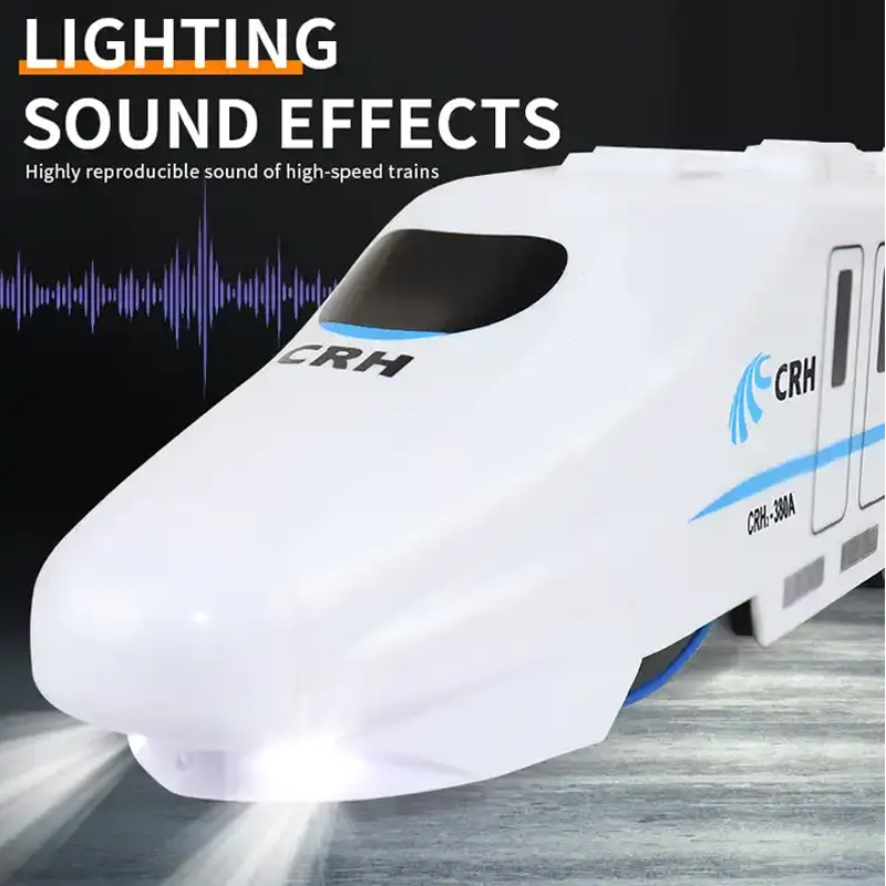 Electric Remote Control Car 4ch Rail Vehicle Model Toy Rc High Speed Radio Music Children Track Cars Toy with Light Sound - Image 11