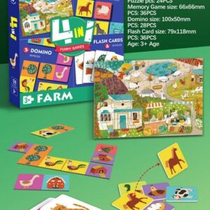 Custom 4 in 1 Puzzle Toy Set Memory Game Matching Jigsaw Puzzle Flash Cards Cartoon Childhood Educa Puzzles for Kids Toys - Image 9