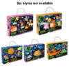 96pcs Glow in the Dark Jigsaw Puzzle Toy Kids Early Educational Luminous Puzzles Game Unique Piece Design Magic Puzzle Set - Image 18