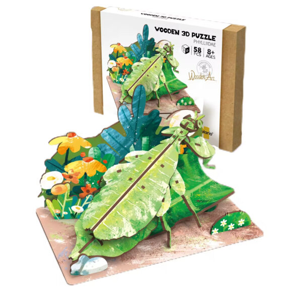 3D Wooden Insect Puzzle Wooden Butterfly Bee Models Animal DIY Gift Wooden Preschool 3D Puzzles for Kids - Image 8