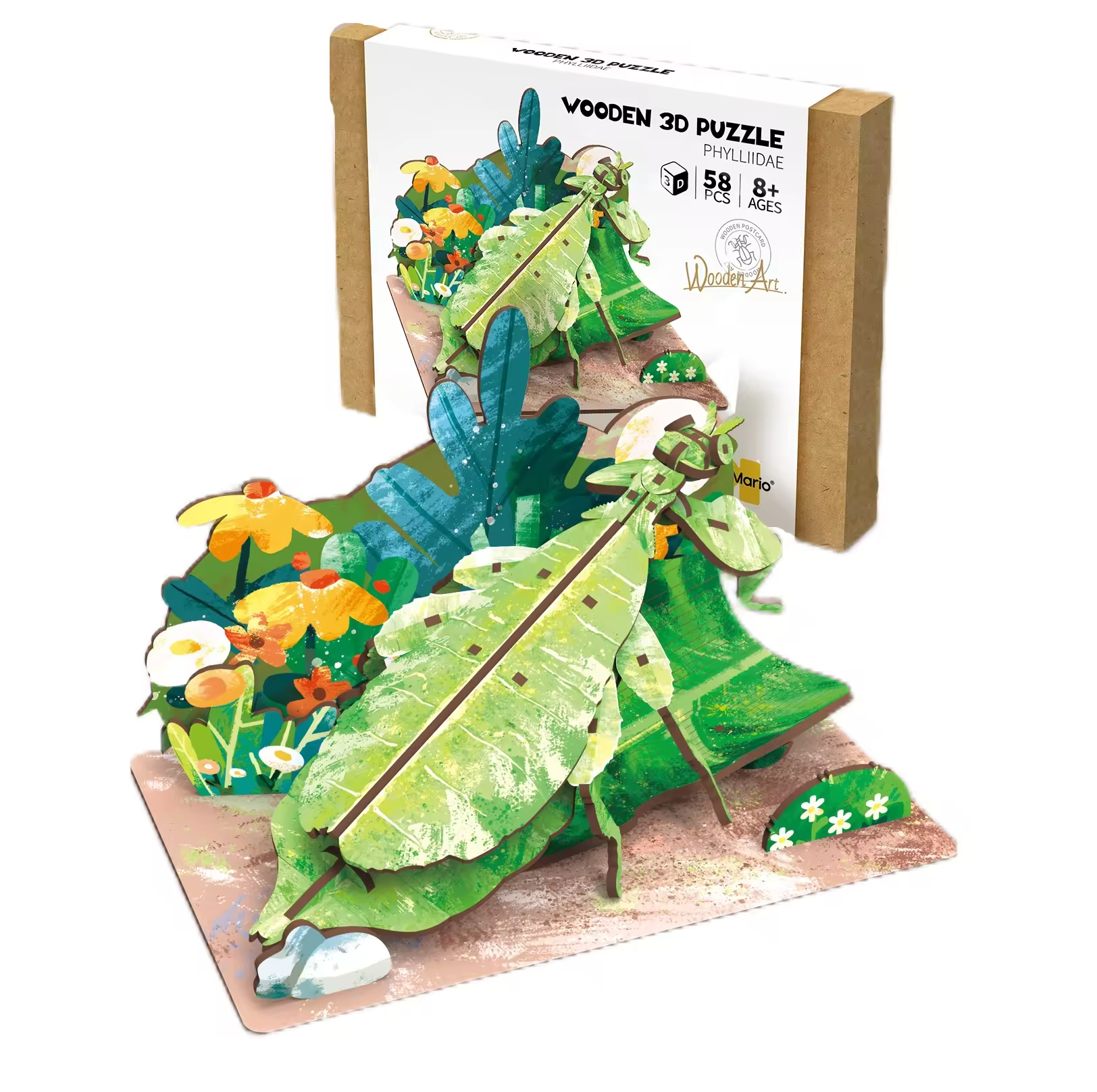 3D Wooden Insect Puzzle Wooden Butterfly Bee Models Animal DIY Gift Wooden Preschool 3D Puzzles for Kids - Image 7
