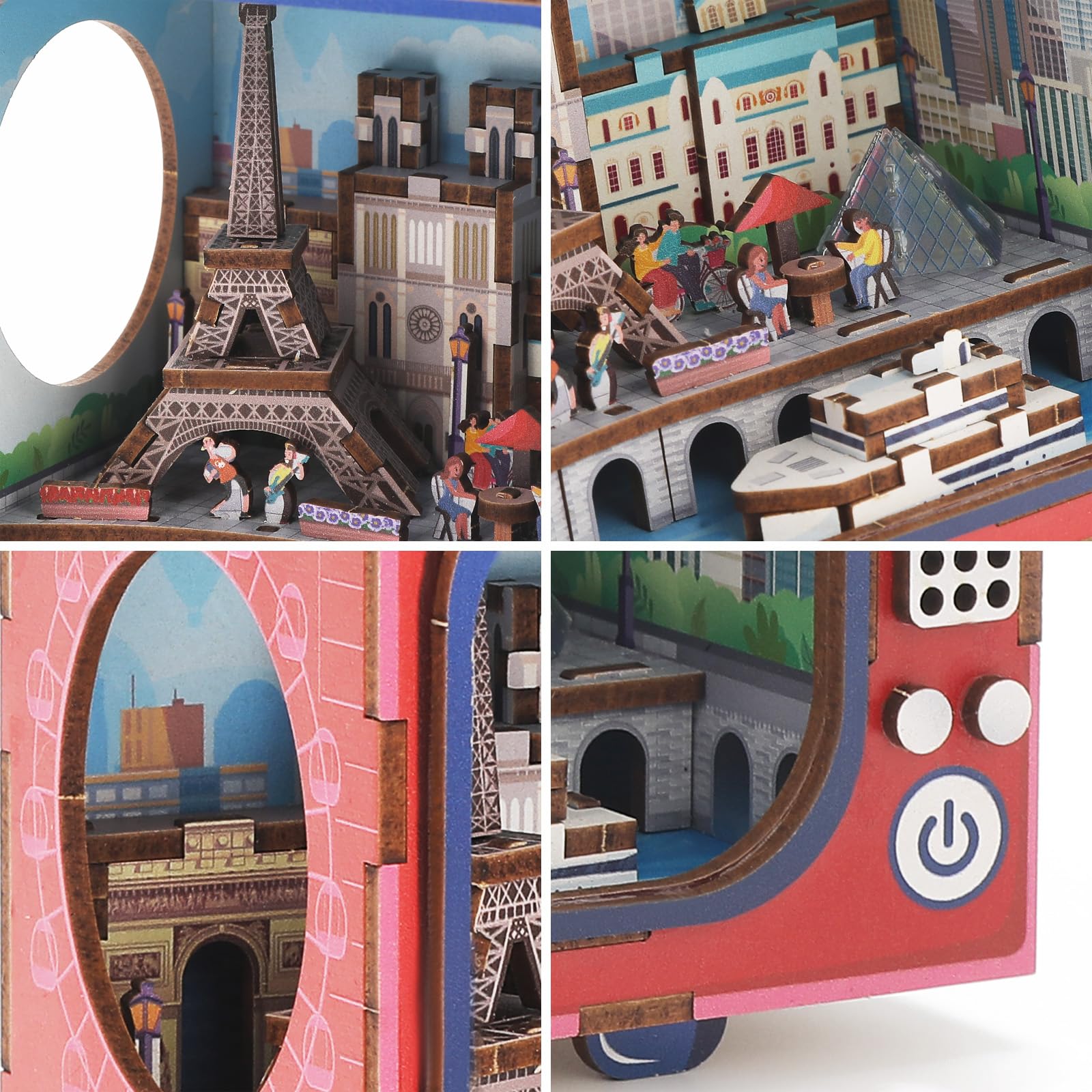 Creative Gift Wooden 3d Tv Set Building Puzzle Mini Kit Building Toy Miniature Doll House Diy Toys for Kids - Image 7