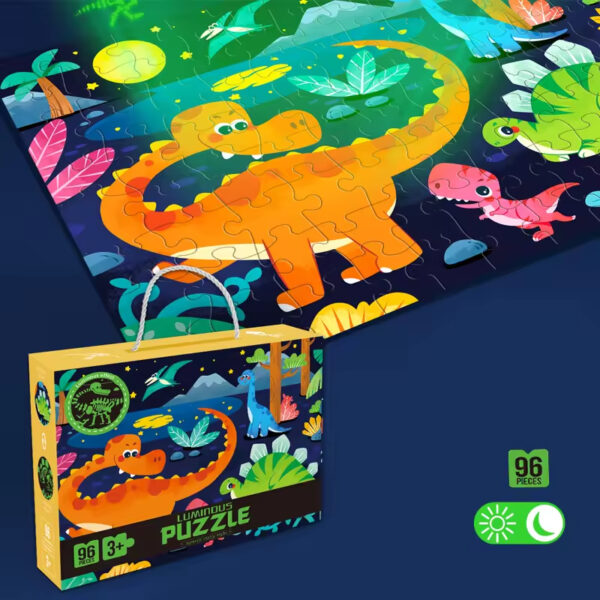 Children’s Puzzle Plane Glow-in-the-dark Puzzle Block Puzzle Early Education Assembly Toy - Image 2