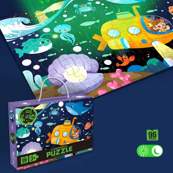 Children’s Puzzle Plane Glow-in-the-dark Puzzle Block Puzzle Early Education Assembly Toy - Image 4