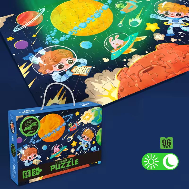 Children’s Puzzle Plane Glow-in-the-dark Puzzle Block Puzzle Early Education Assembly Toy - Image 5