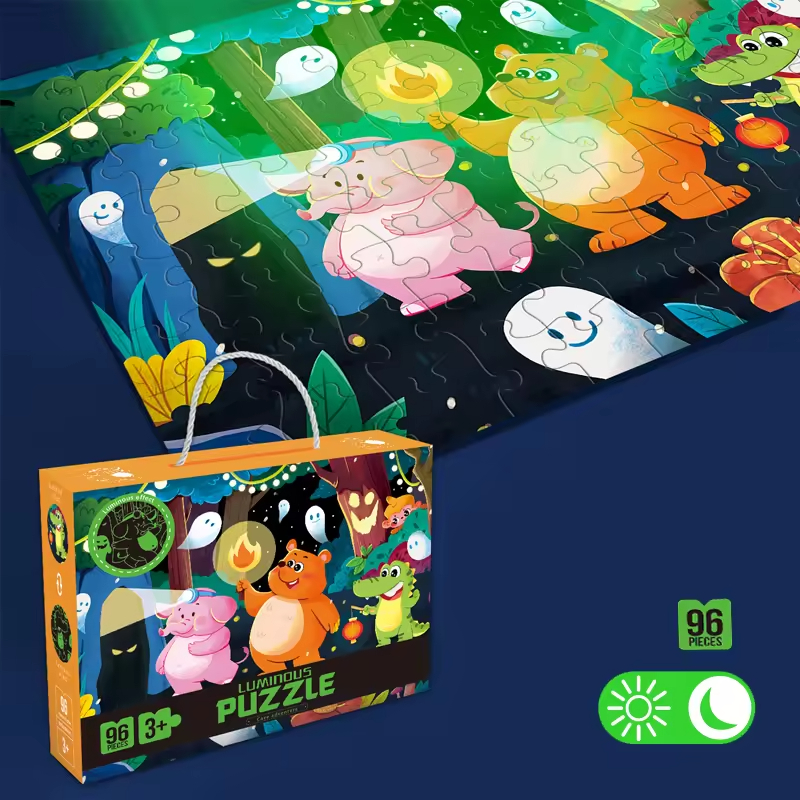 Children’s Puzzle Plane Glow-in-the-dark Puzzle Block Puzzle Early Education Assembly Toy - Image 7