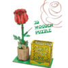 3D Wooden Jigsaw Puzzle Flowers Wood Craft Model Kits Eternal Flowers Red Rose for Women Mom Educational Toys for Kids - Image 17