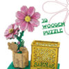 3D Wooden Jigsaw Puzzle Flowers Wood Craft Model Kits Eternal Flowers Red Rose for Women Mom Educational Toys for Kids - Image 20