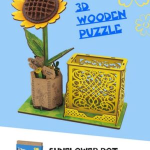 3D Wooden Jigsaw Puzzle Flowers Wood Craft Model Kits Eternal Flowers Red Rose for Women Mom Educational Toys for Kids - Image 21