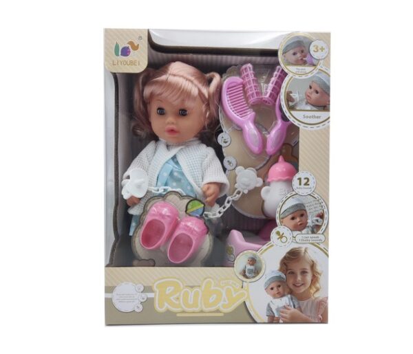 OEM ODM 12 Inch Dress Up Baby Doll Toy Kit With 4 Sounds - Image 2