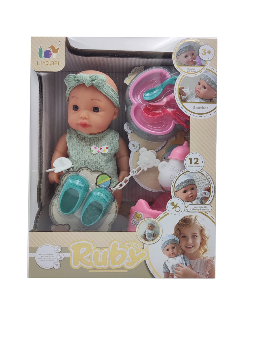 OEM ODM 12 Inch Dress Up Baby Doll Toy Kit With 4 Sounds - Image 3