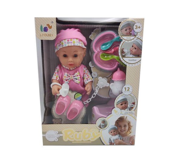 OEM ODM 12 Inch Dress Up Baby Doll Toy Kit With 4 Sounds - Image 7