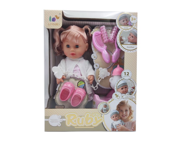 OEM ODM 12 Inch Dress Up Baby Doll Toy Kit With 4 Sounds - Image 10