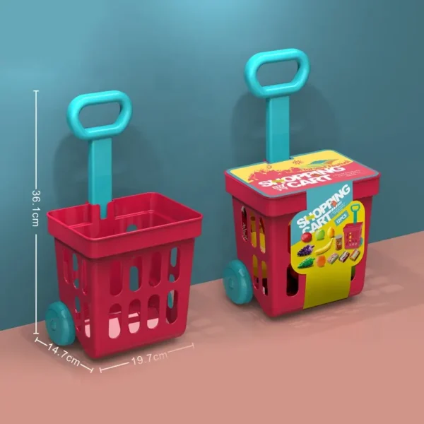 Hot Sale Kids Pretend Play Shopping Cart Toy - Image 4