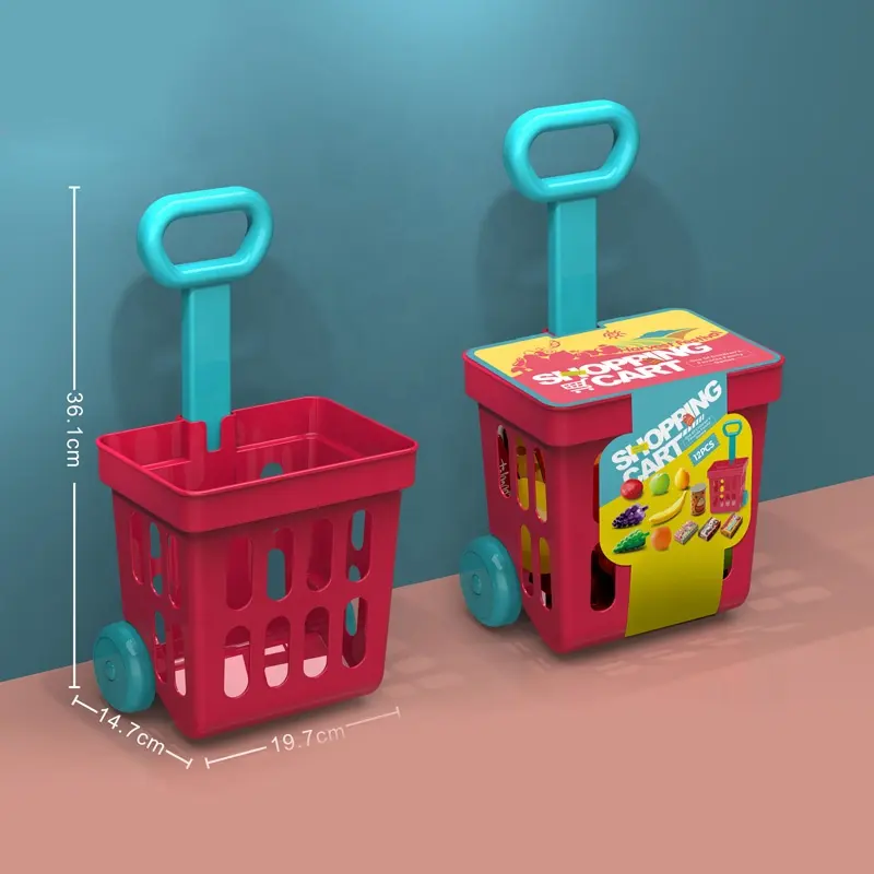 Hot Sale Kids Pretend Play Shopping Cart Toy - Image 3