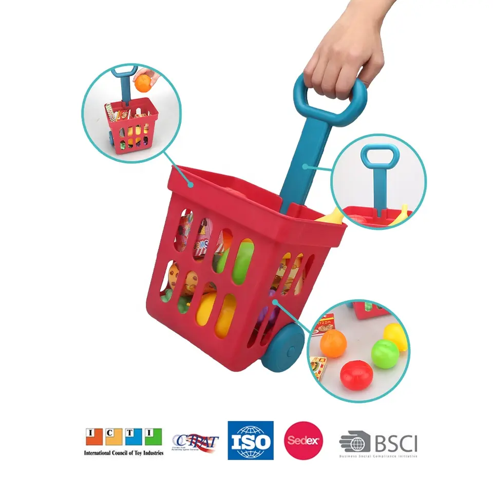 Hot Sale Kids Pretend Play Shopping Cart Toy - Image 11