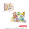 Building Blocks Flower Basket Collection 8 Sets Diy Construction Block Kits Build Flowers Bouquet Toy with Display Rack - Image 6