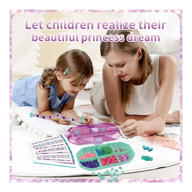 Jewelry Box Set Diy Kids DIY Arts Crafts Kids Toys Bead Bracelet Maker 15 Bracelets Friendship Bracelet Making Kit for Girl - Image 5