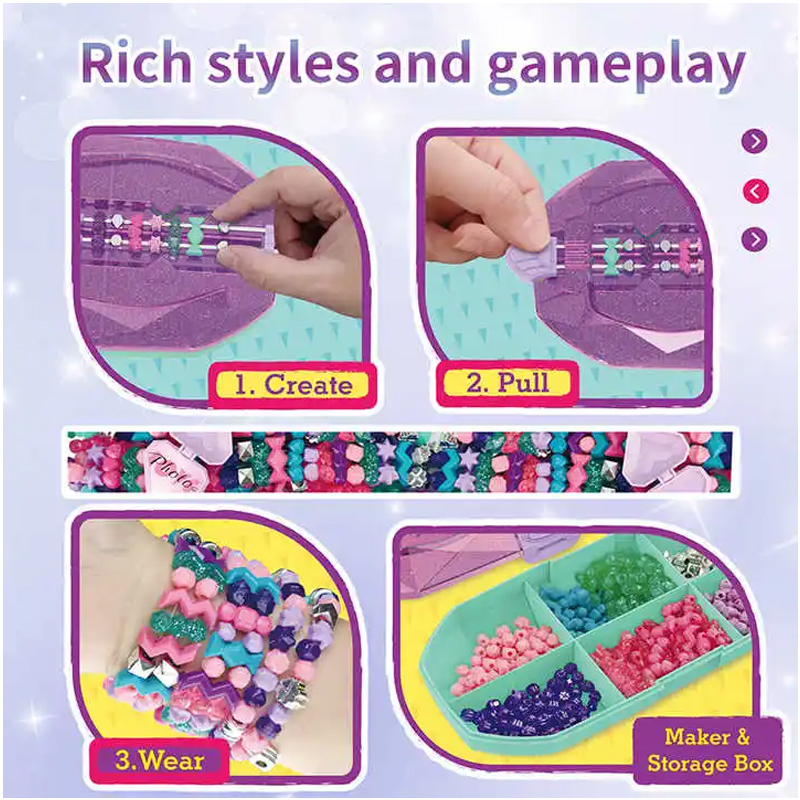 Jewelry Box Set Diy Kids DIY Arts Crafts Kids Toys Bead Bracelet Maker 15 Bracelets Friendship Bracelet Making Kit for Girl - Image 9
