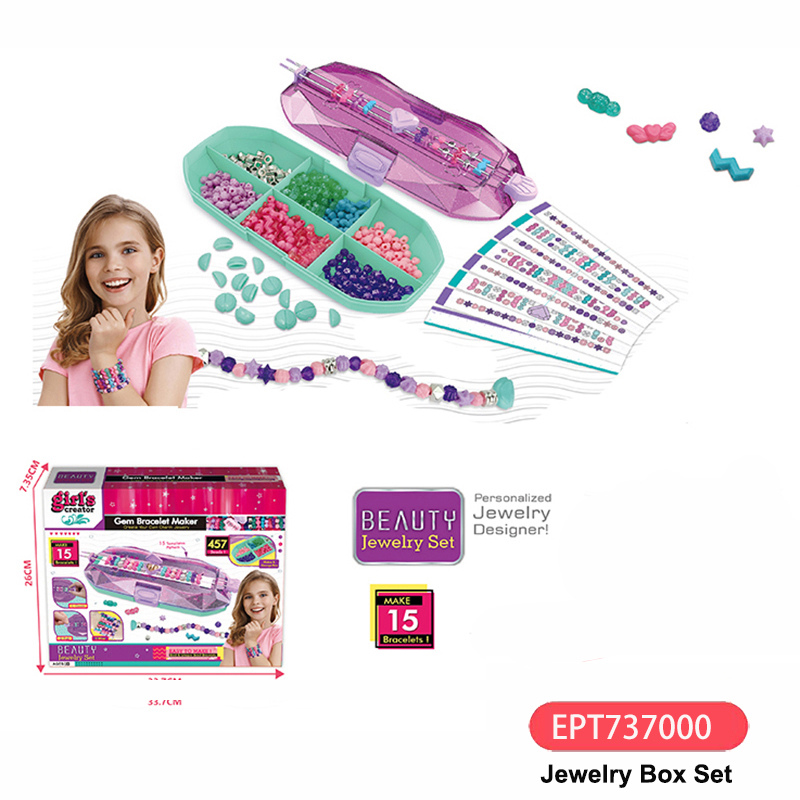 Jewelry Box Set Diy Kids DIY Arts Crafts Kids Toys Bead Bracelet Maker 15 Bracelets Friendship Bracelet Making Kit for Girl - Image 11