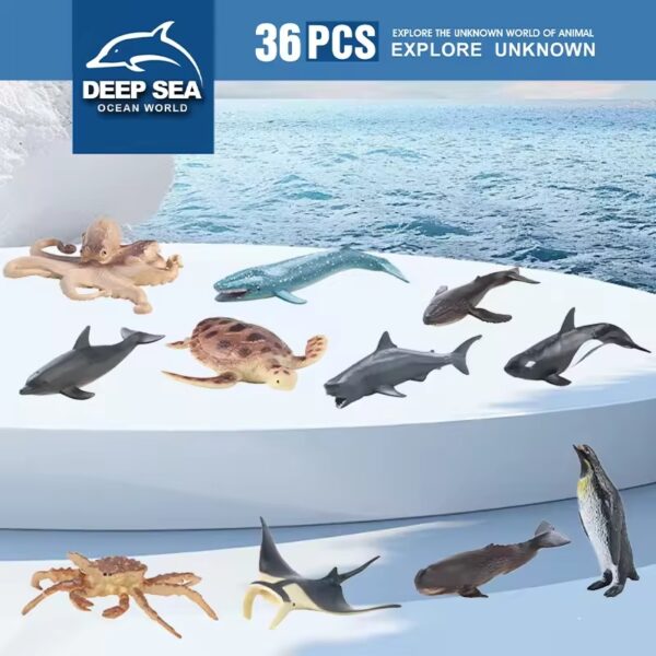 36Pcs Plastic Ocean Animals Sea Creatures Small Animal Figures Assorted Mini Plastic Animal Figurines Toy - Image 10
