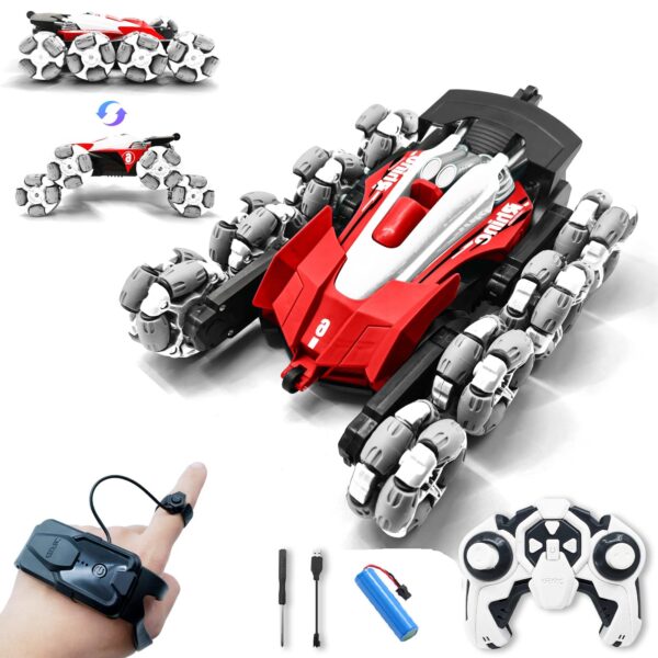 Remote Control Stunt Light Car 8wd Drift Spray Dual Mode Racing Toy Hand Gesture Remote Control Rc Stunt Car - Image 2