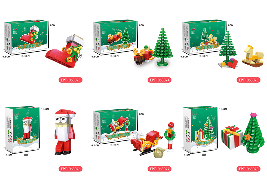 31Pcs Animal Mini Blocks Christmas Construction Toy for Kids Santa Block Decoration Sets Assembled Toys - Image 3