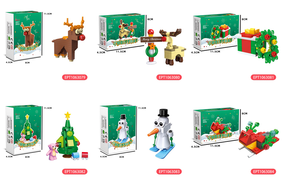 31Pcs Animal Mini Blocks Christmas Construction Toy for Kids Santa Block Decoration Sets Assembled Toys - Image 5