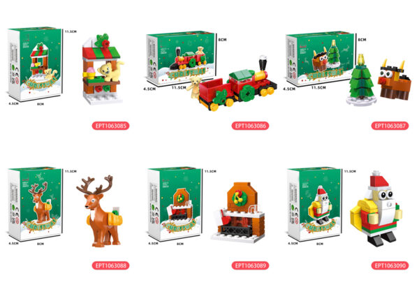 31Pcs Animal Mini Blocks Christmas Construction Toy for Kids Santa Block Decoration Sets Assembled Toys - Image 8