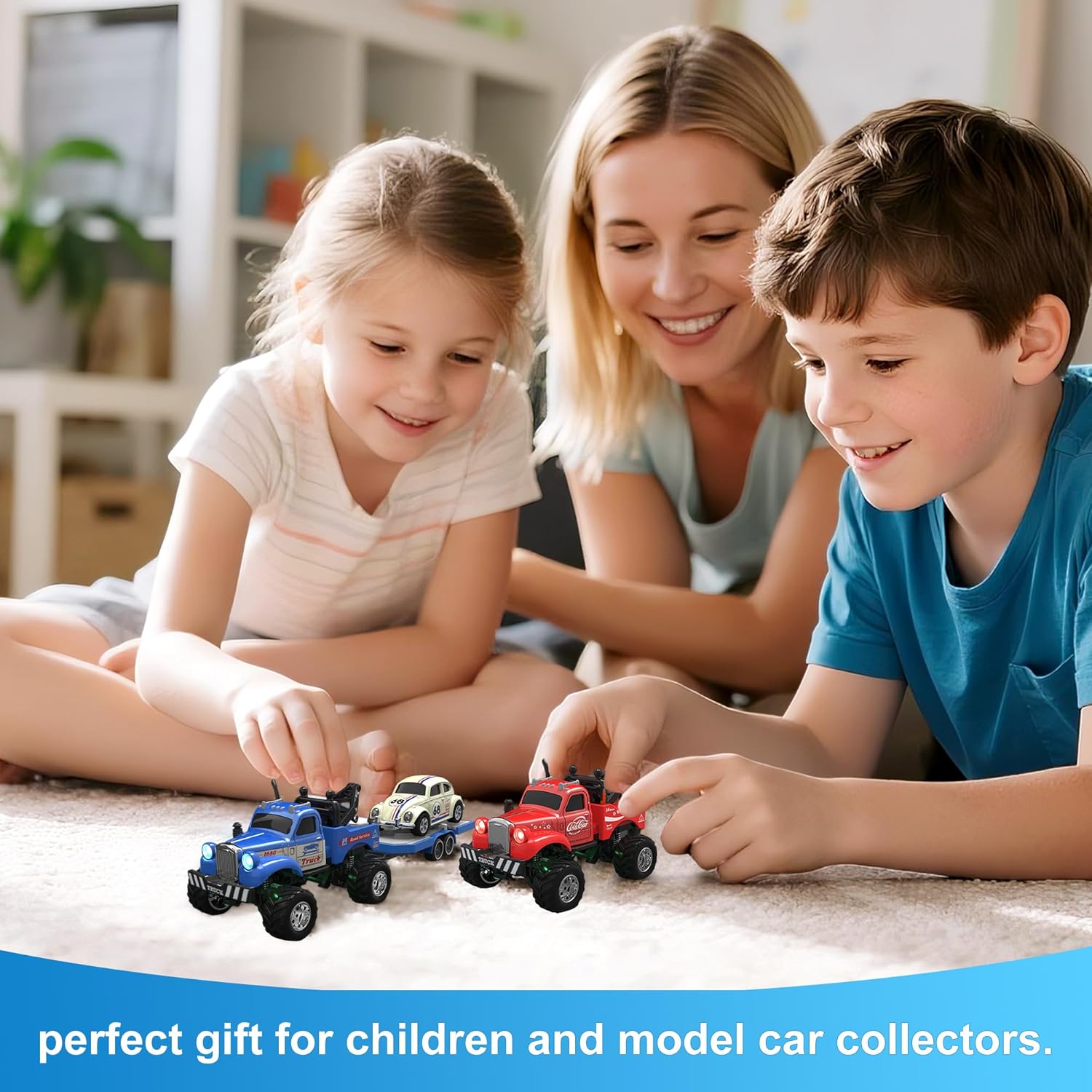 New Fast 1:64 Scale Mini Alloy Truck Electric Led Lights 24ghz Remote App Control 3 Speed Rc Car - Image 3