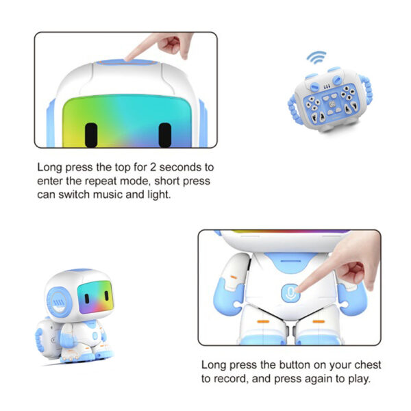 New 2.4GHz Wireless Programming Intelligent Rc Robot Mechanical Walking Dancing Musical Robot with Color Light - Image 16