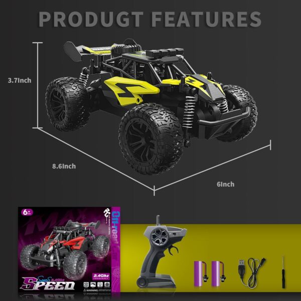 Professional 24G High Speed Off Road 1:18 Scale Four Wheel Climber Light Radio Remote Control 1:18 Off Road RC Car - Image 4