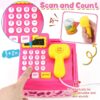 Pretend Play Supermarket Shop Cash Register Toy Ice Cream Shop with Scanner Money Calculator Desserts - Image 20