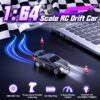 1/64 Scale 4WD High Speed LED Lights 2.4GHz Proportional 2-Speed Stunt Adults Kids Remote Control Mini Drift RC Car - Image 17