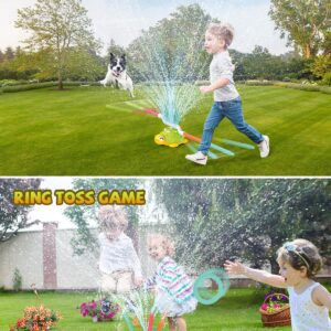 3-in-1 Plastic Turtle Water Sprinkler Summer Fun Backyard Games with Splash Water Toys for Kids - Image 22