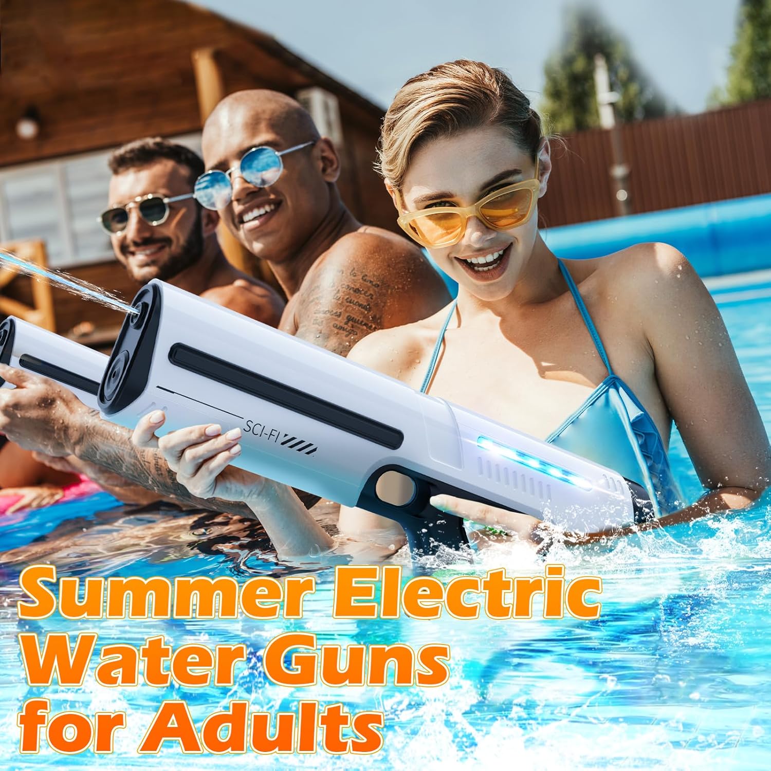 Wholesale Electric Water Gun with Automatic Water Absorption and LED Light - Image 9
