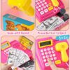 Pretend Play Supermarket Shop Cash Register Toy Ice Cream Shop with Scanner Money Calculator Desserts - Image 19