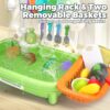 Pretend Role Play Kitchen Toys Set with Upgraded Working Faucet and Dishes Play Set Kids Pretend Play Kitchen Sink Toys - Image 22