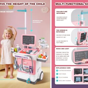 Deluxe Pretend Play Electric Medical Cart Simulated Medicine Injection Carry Bag Toddlers Doctor Toy Set - Image 16