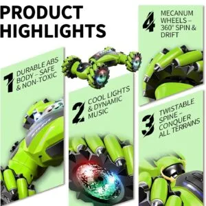 1:12 Gesture Control 4WD Double-Sided Off-Road RC Stunt Car with Lights Twist Body for Kids - Image 22