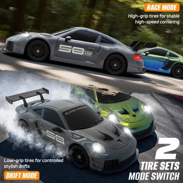 1 24 Scale 4WD 2 4GHz High Speed 20KMH LED Linkage Light Set Indoor Mini Electric Racing Full Remote Control Drift RC Car - Image 8