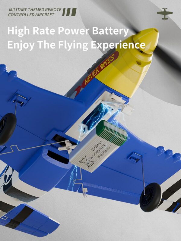 2.4GHz RC Fixed Wing Plane Brushless Motor Starter RC Hobby Kit RTF Gyro-Assist for Beginners Electric Foam Plane - Image 14