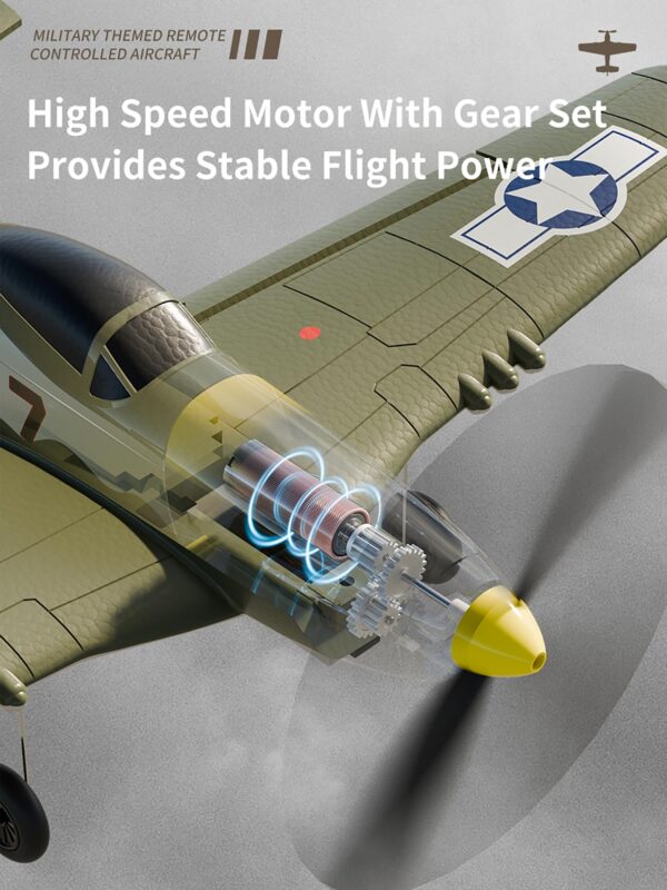 2.4GHz RC Fixed Wing Plane Brushless Motor Starter RC Hobby Kit RTF Gyro-Assist for Beginners Electric Foam Plane - Image 12