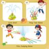 3-in-1 Plastic Turtle Water Sprinkler Summer Fun Backyard Games with Splash Water Toys for Kids - Image 21