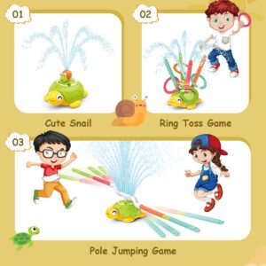 3-in-1 Plastic Turtle Water Sprinkler Summer Fun Backyard Games with Splash Water Toys for Kids - Image 20