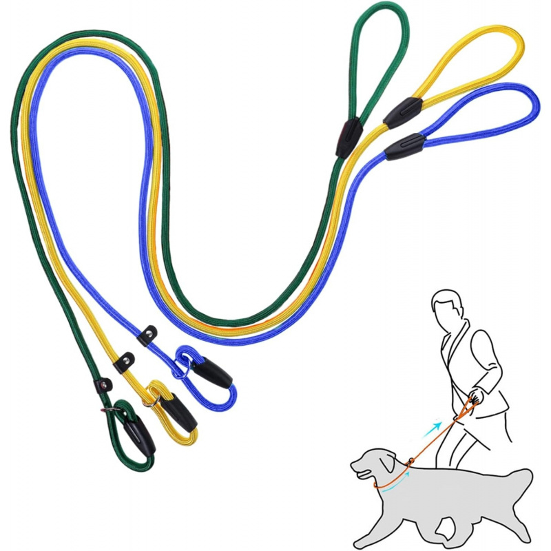 Slip Lead Leash 5FT Nylon Soft Dog Leash Slip - Image 2
